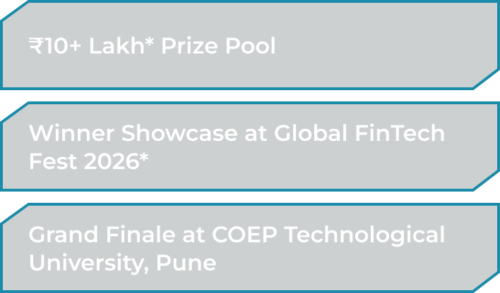 ₹10+ Lakh Prize Pool · Winner Showcase · Grand Finale at COEP Pune